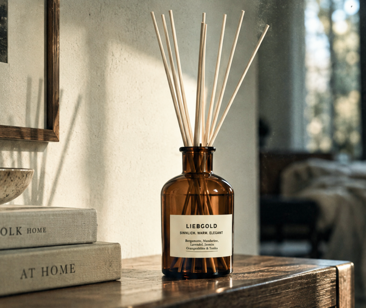 LIEBGOLD Diffuser mit Duftstäbchen – 120 ml | OUUJA