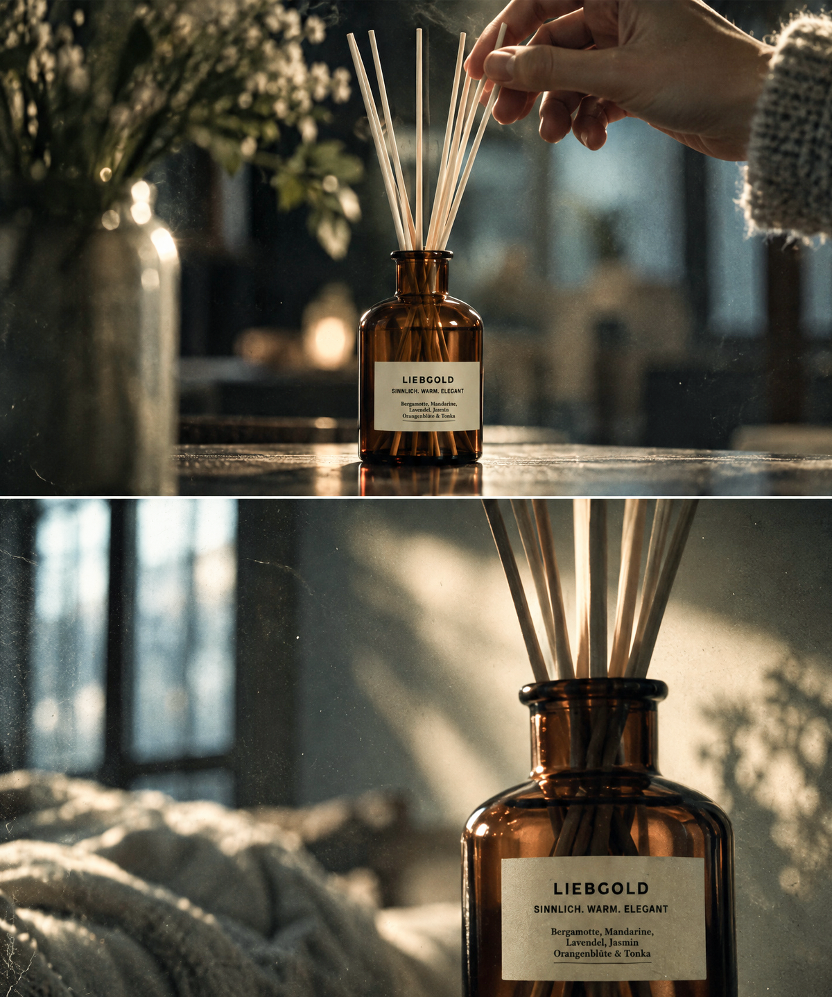 LIEBGOLD Diffuser mit Duftstäbchen – 120 ml | OUUJA