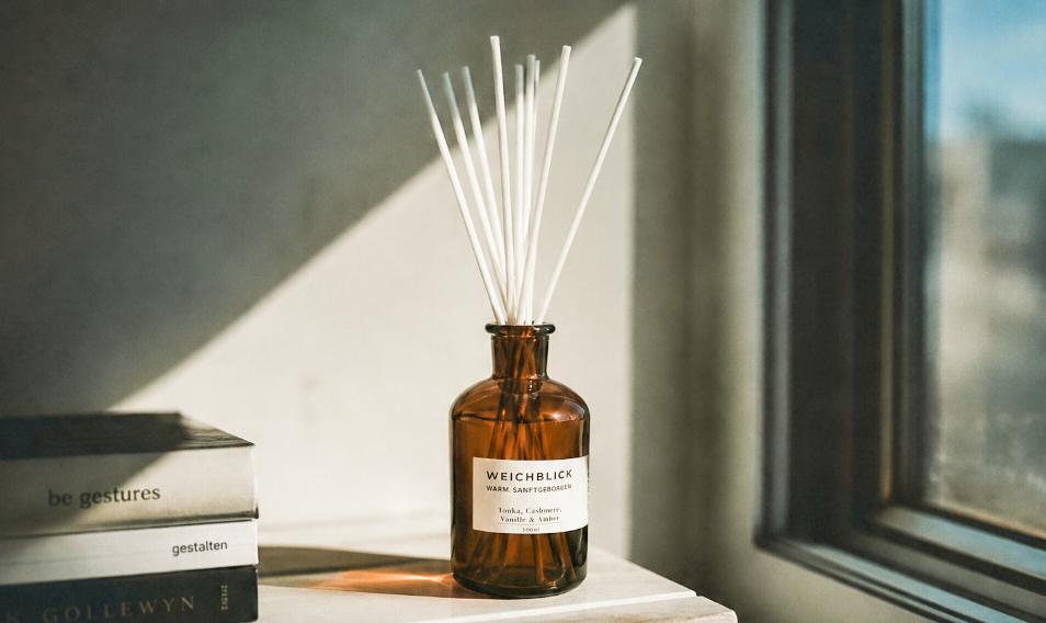 WeichblickDiffuser mit Duftstäbchen – 120 ml | OUUJA