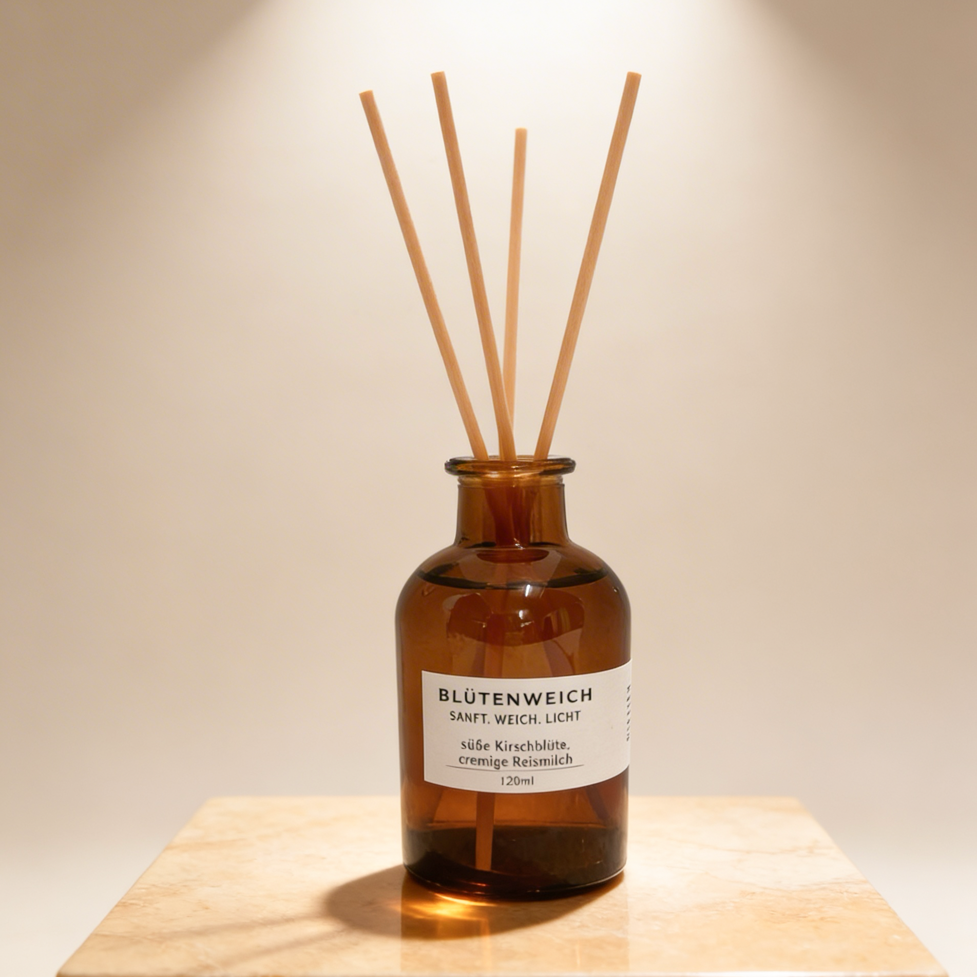 BLÜTENWEICH Diffuser mit Holzstäbchen