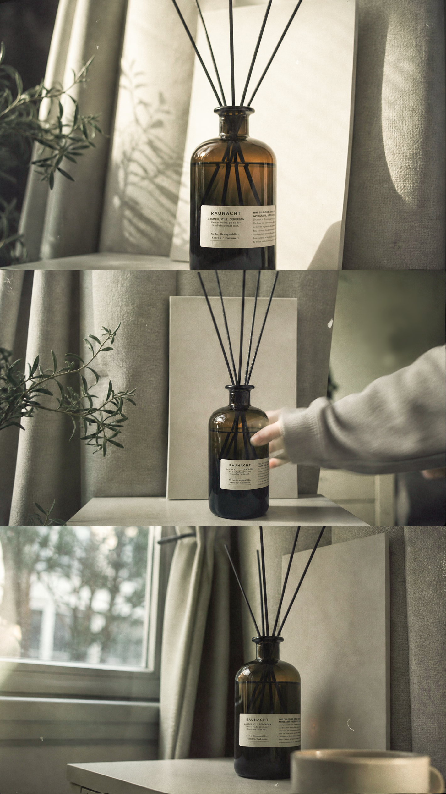 RAUNACHT Diffuser mit Duftstäbchen – 400 ml | OUUJA