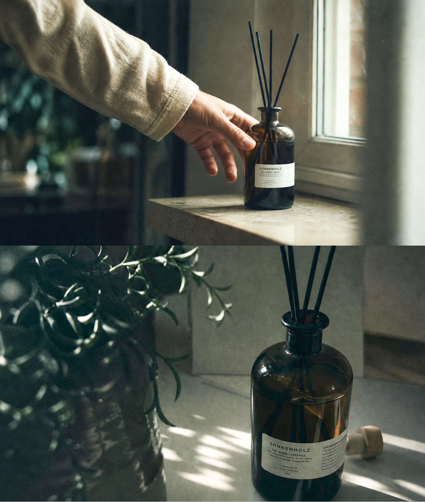 SONNENHOLZ Diffuser mit Duftstäbchen – 400 ml | OUUJA