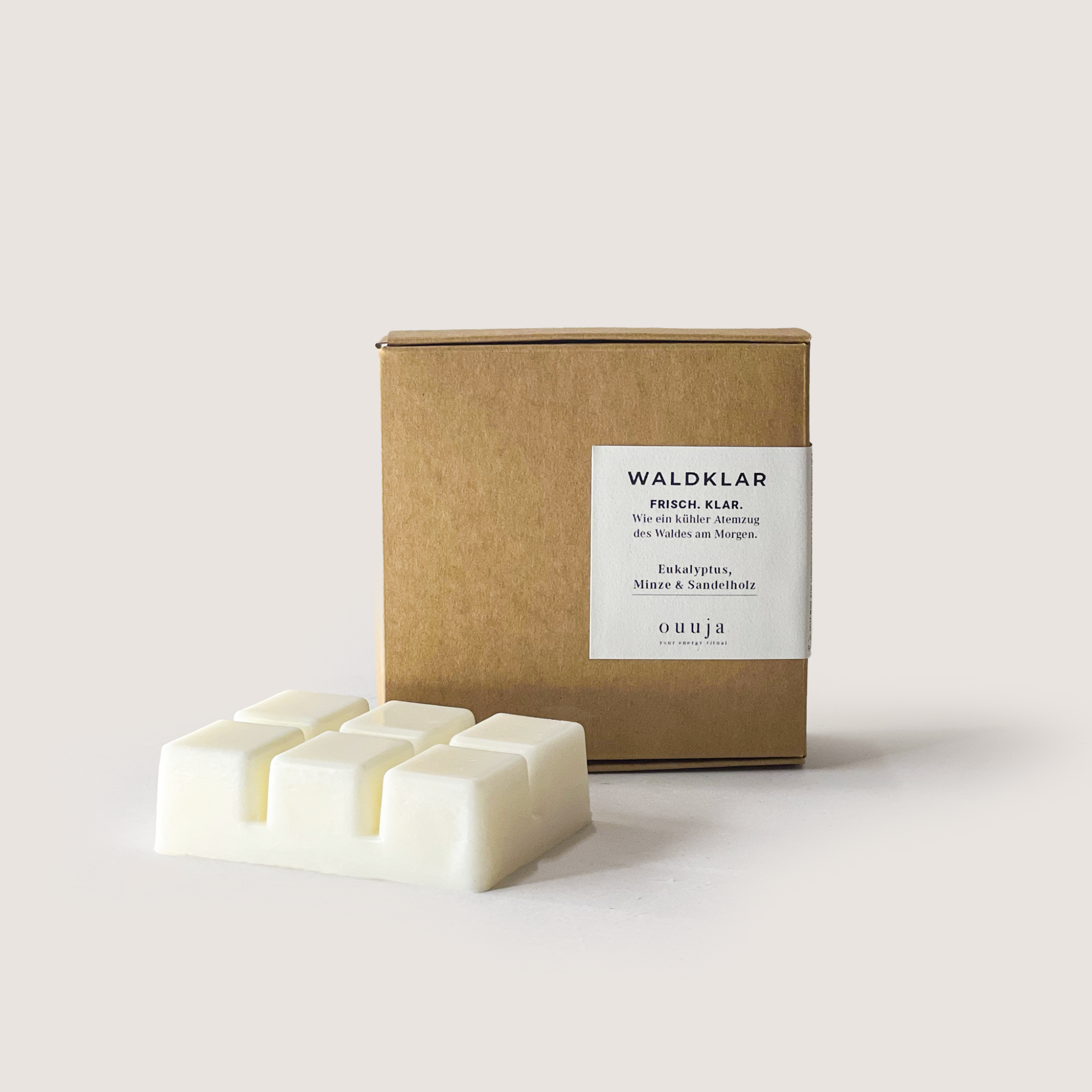WALDKLAR Duftmelts 6er Pack mit frischem Eukalyptus, Minze und Sandelholz, natürlicher Raumduft mit klarer Waldnote.