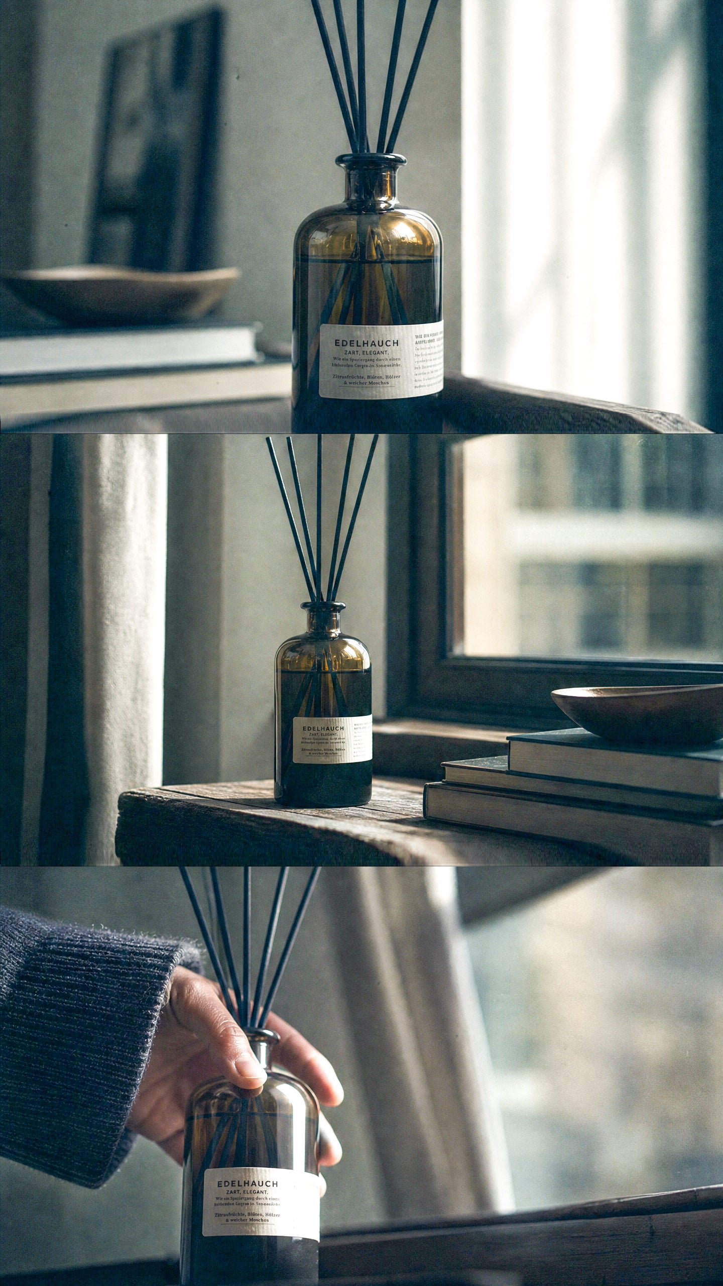 EDELHAUCH Diffuser mit Duftstäbchen – 400 ml | OUUJA