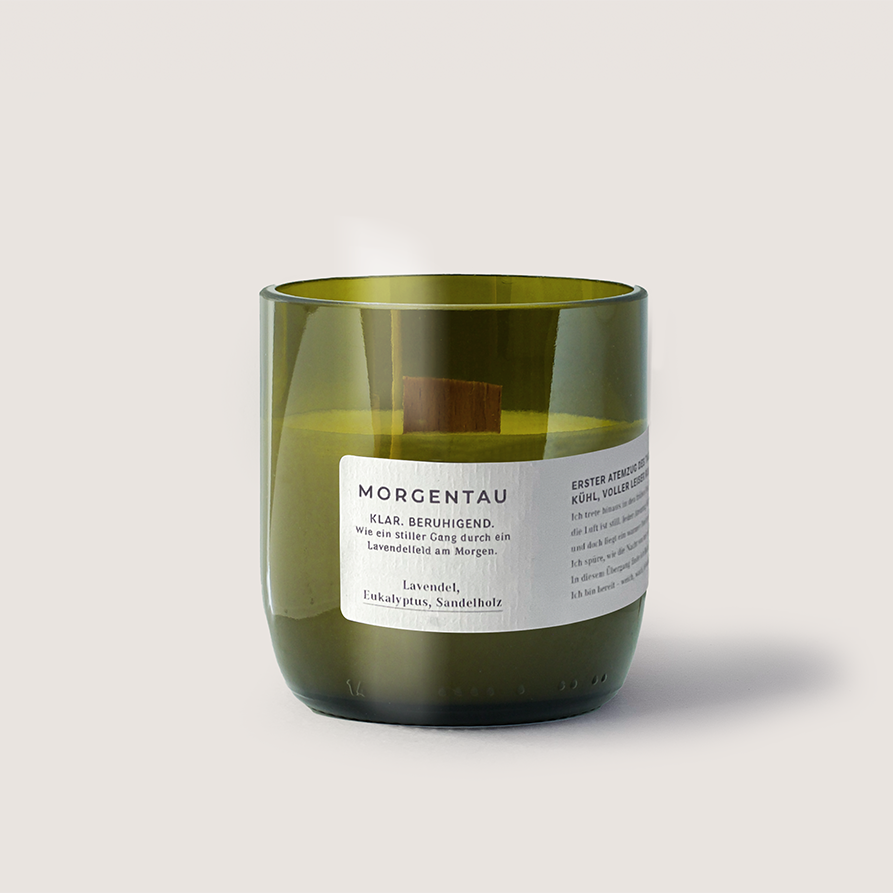 MORGENTAU 250ml Flasche mit Lavendel, Eukalyptus und Sandelholz Duft, klar und beruhigend wie Morgentau