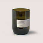 SONNENHOLZ 350ml Duftkerze mit Cashmere und warmen Hölzern, warmes Holzglas, sanfter Waldduft, ruhige Atmosphäre