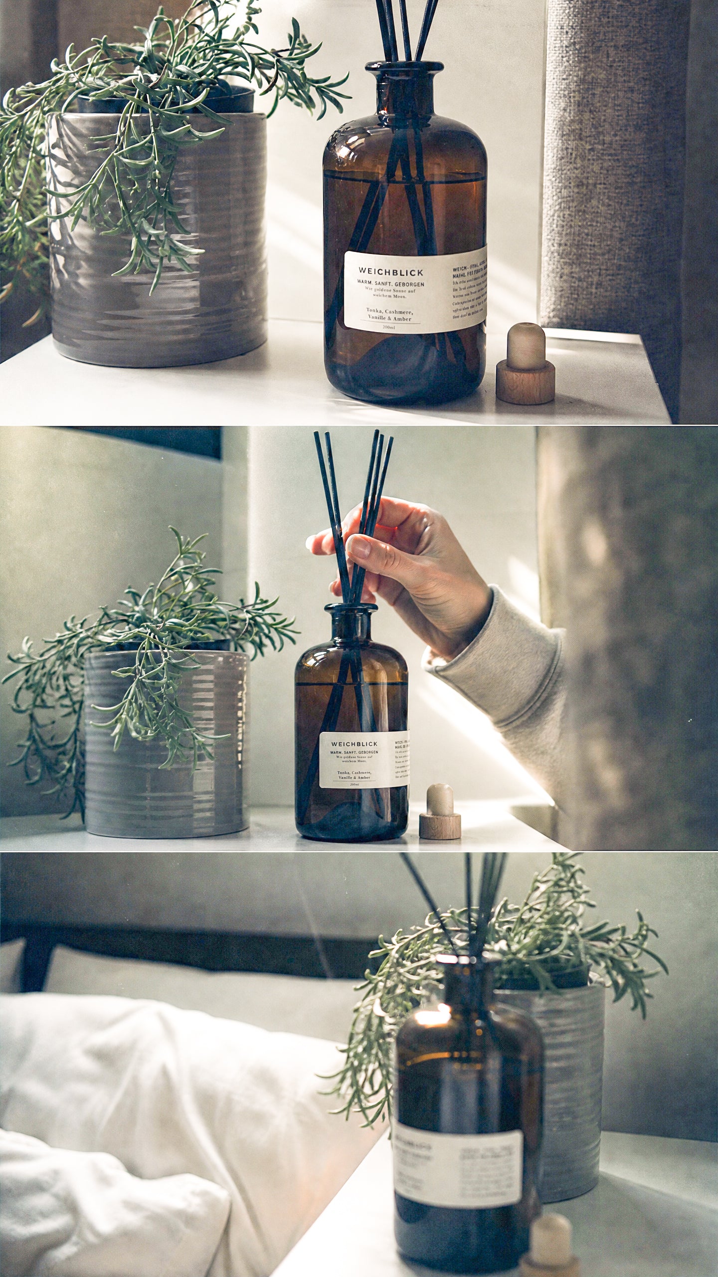 WEICHBLICK Diffuser mit Duftstäbchen | 400 ml | ouuja